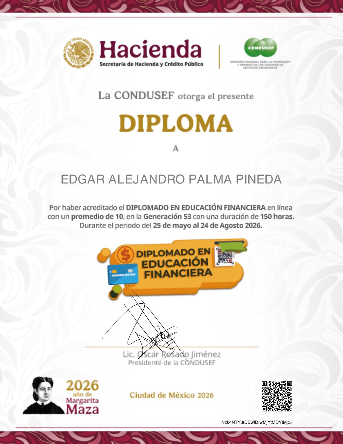 Diplomado en Educación Financiera CONDUSEF