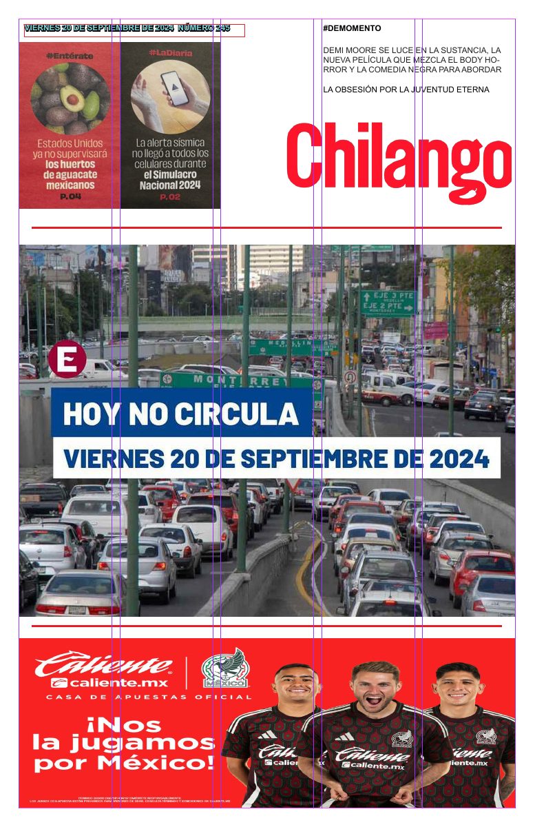 Portada del proyecto de periódico Chilango
